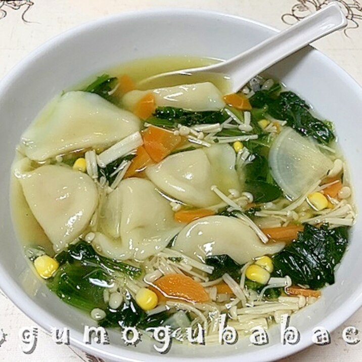 水餃子の野菜スープ煮